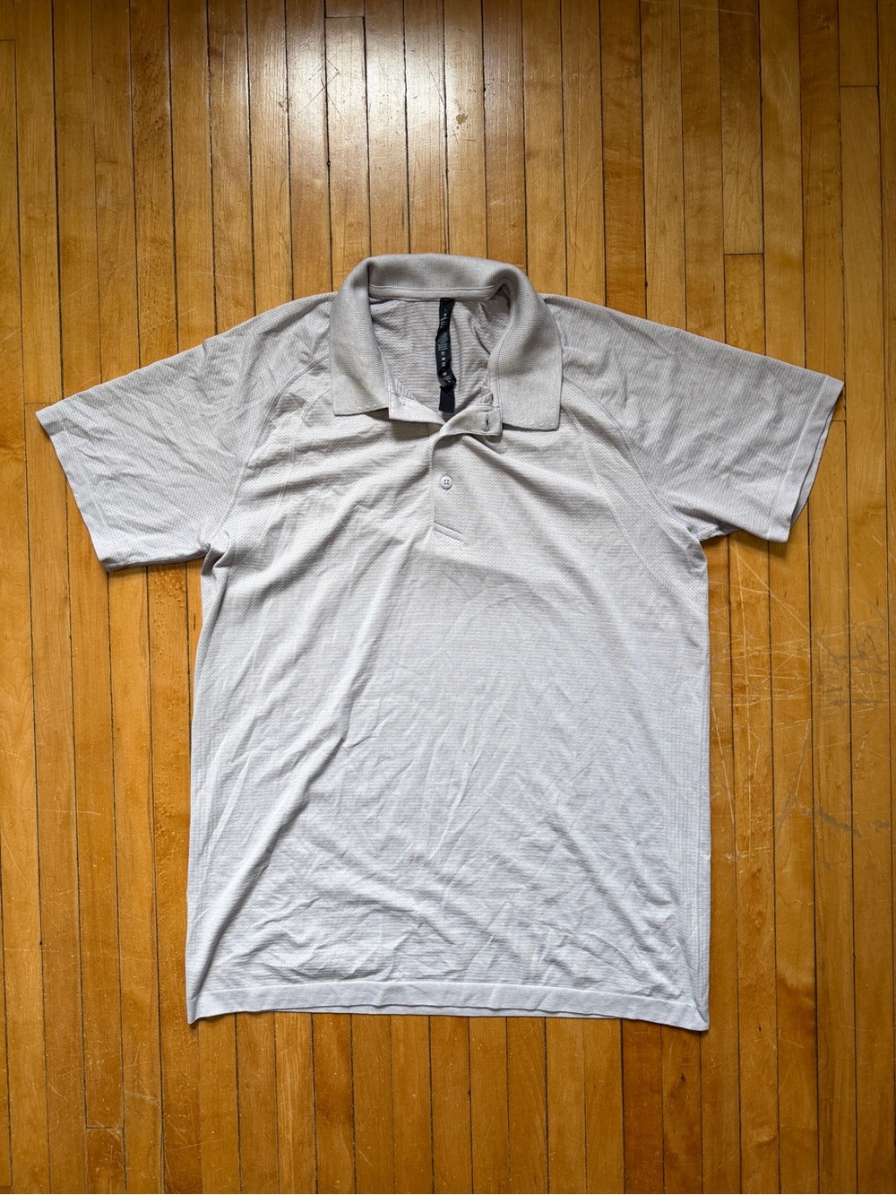 Lululemon Evolution Short-Sleeve Polo Gray/Heathered Light Purple Mens Sz. L